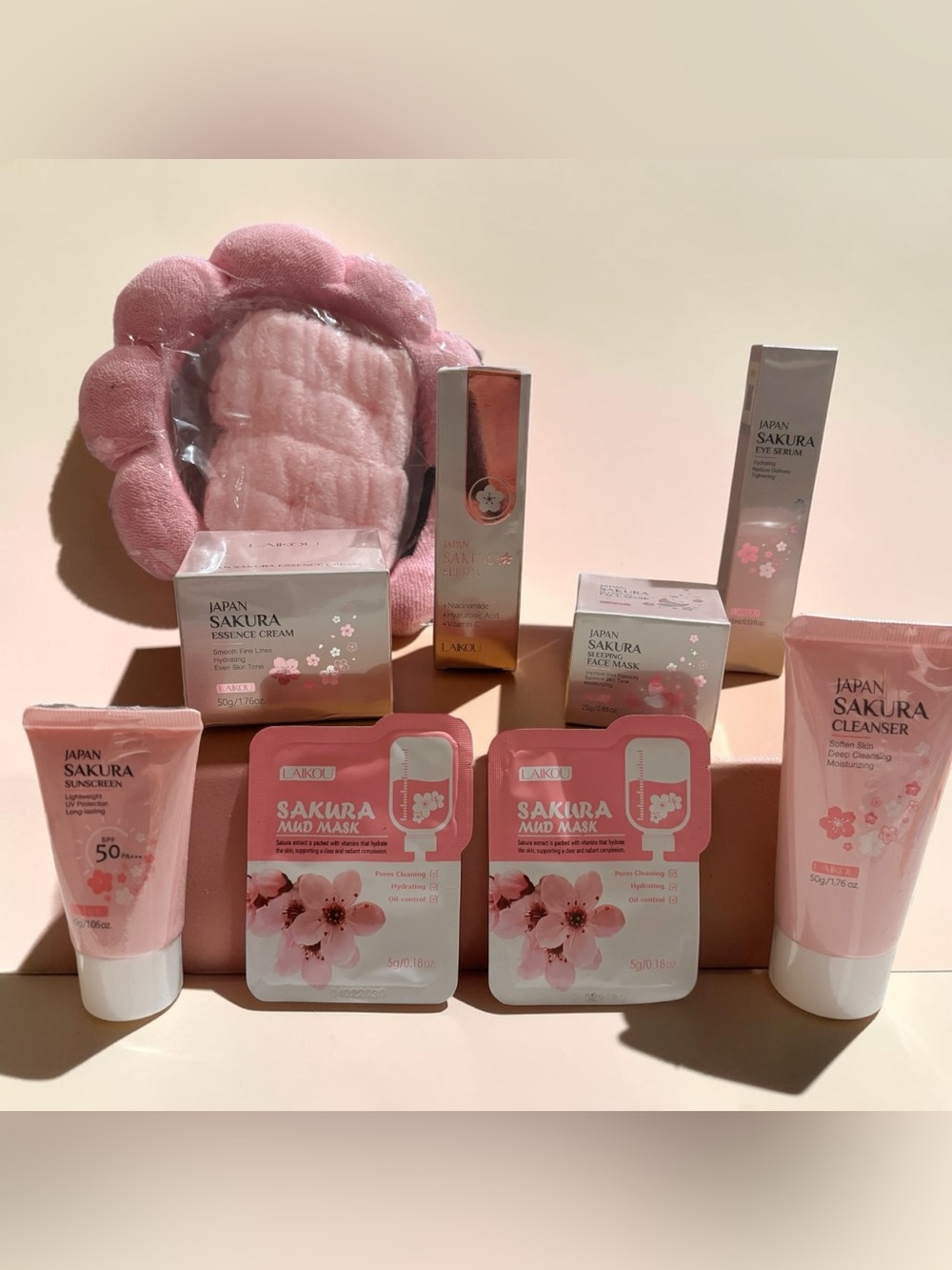 NEW! Laikou Japan Sakura Skincare Set - 10pc
